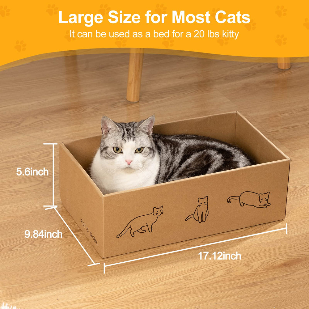 Poils bebe durable cardboard construction ensures sturdy scratching surfaces for cats.