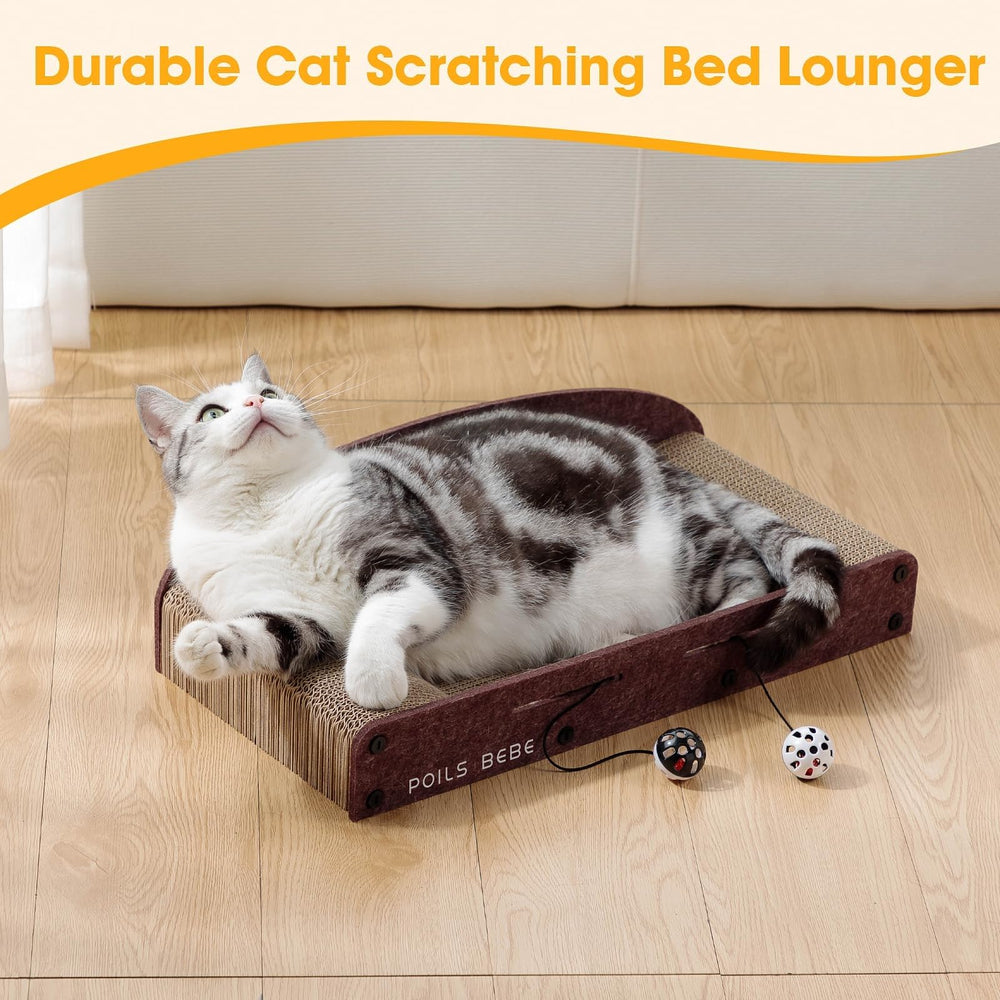 Poils bebe durable cardboard scratcher suitable for indoor cats