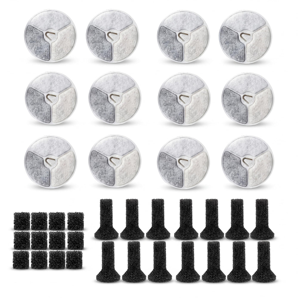 Pokpet water fountain filters in box, ready to refresh your dog’s drinking water