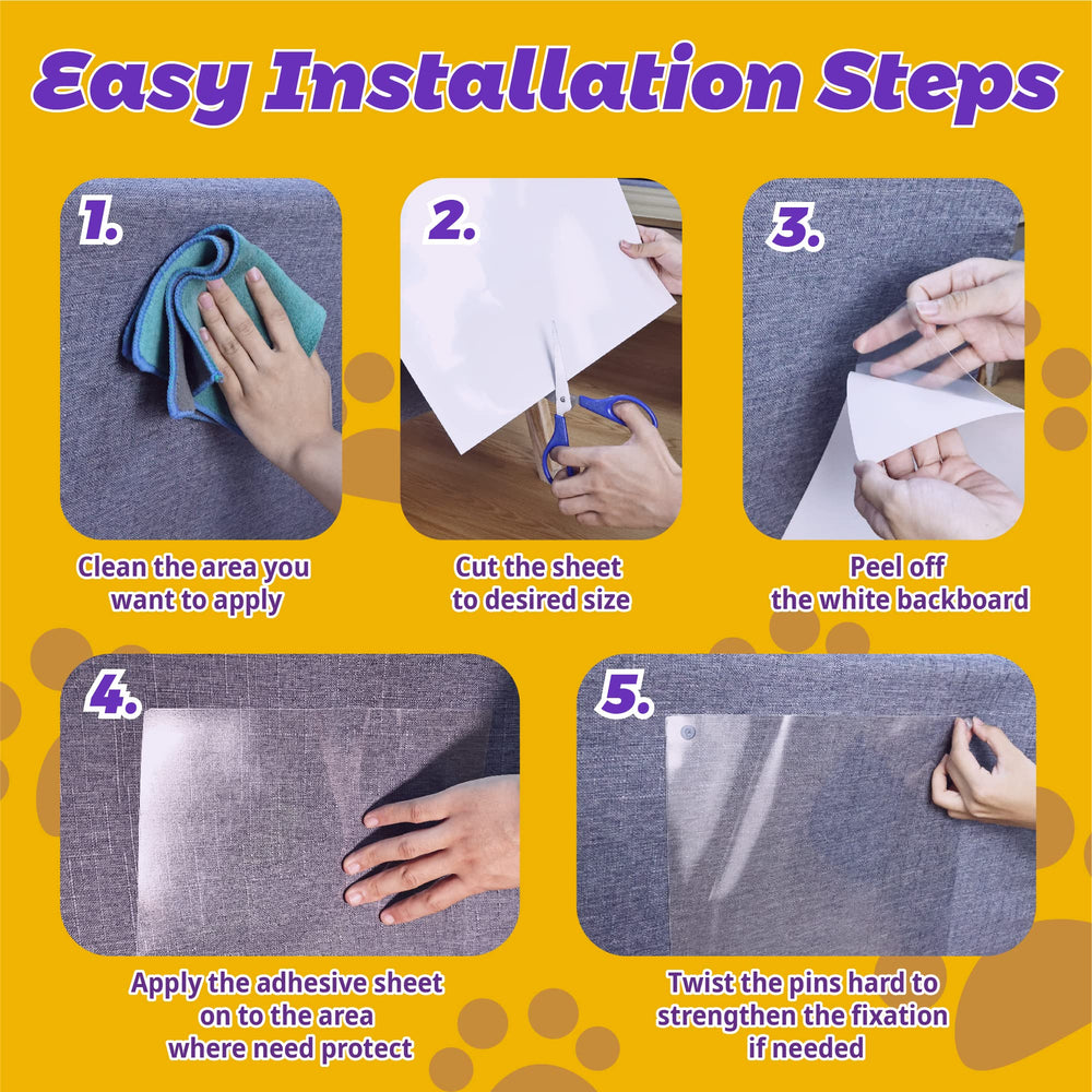 Polamg tape on door frame shields walls from claws.