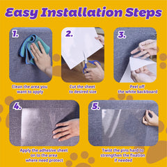 Polamg tape on door frame shields walls from claws.