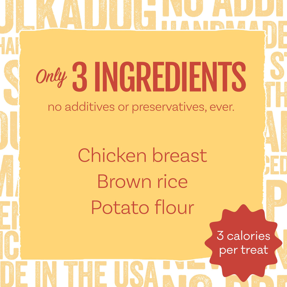Ingredient list of Polkadog Chicken Littles highlights US farm-raised chicken.