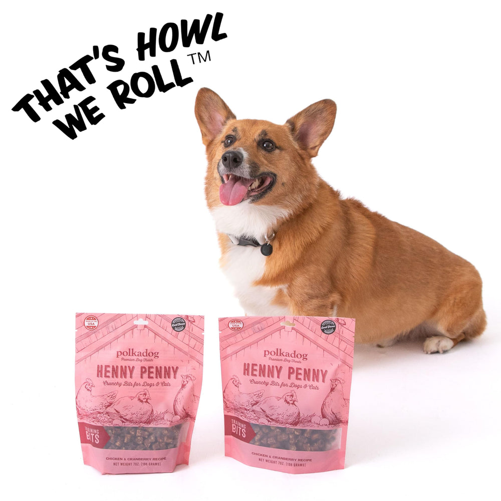 Polkadog crunchy treats suitable for dogs of all breeds and life stages