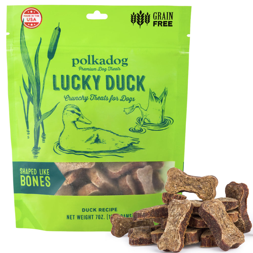 Polkadog Lucky Duck bone-shaped treats reward for training and bonding