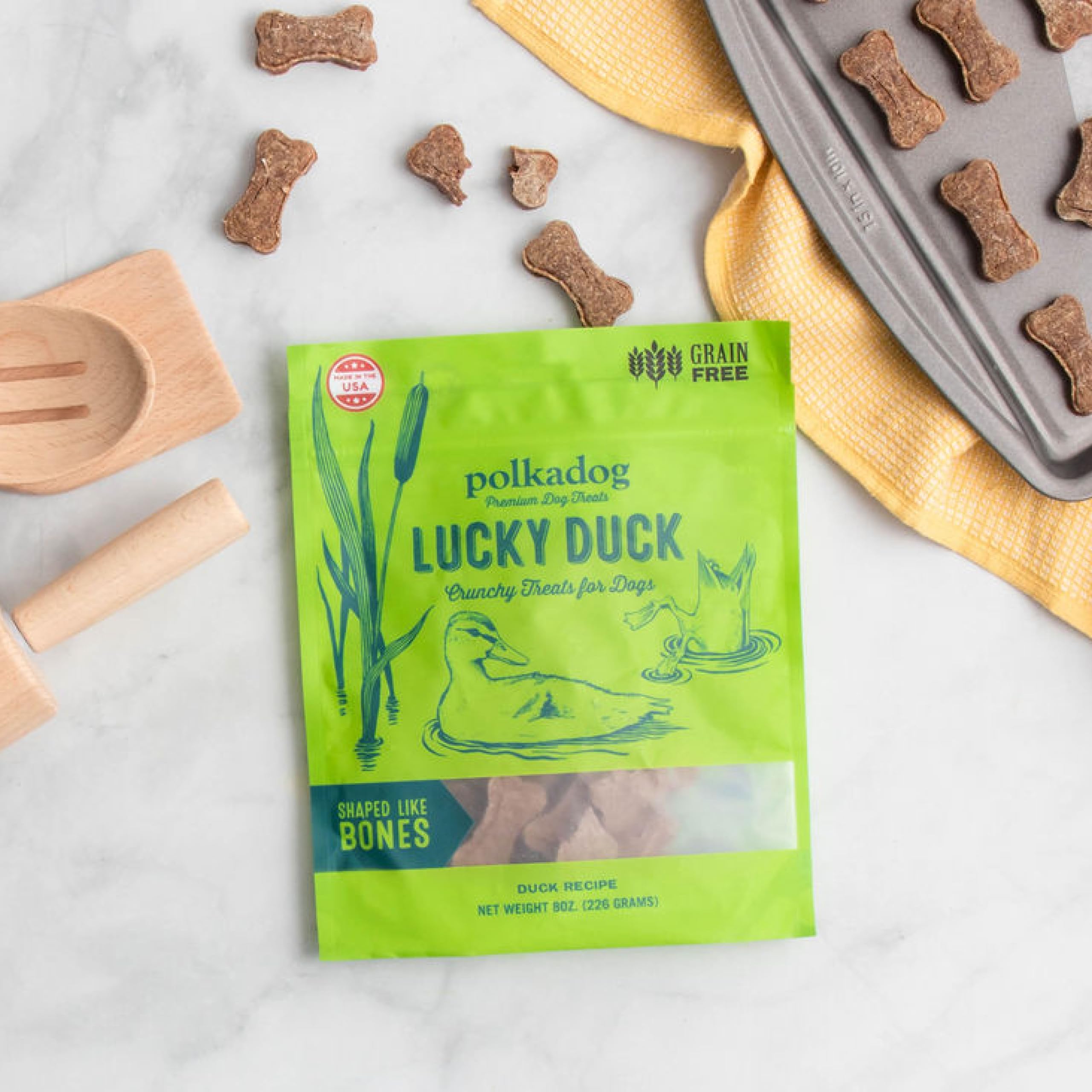 Polkadog Lucky Duck USA-made treats crafted in small batches with local ingredients