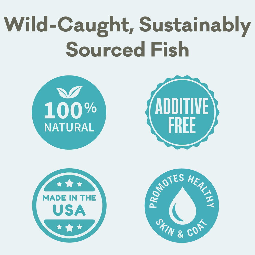 Polkadog wild-caught cod chips for dogs, lean protein option.