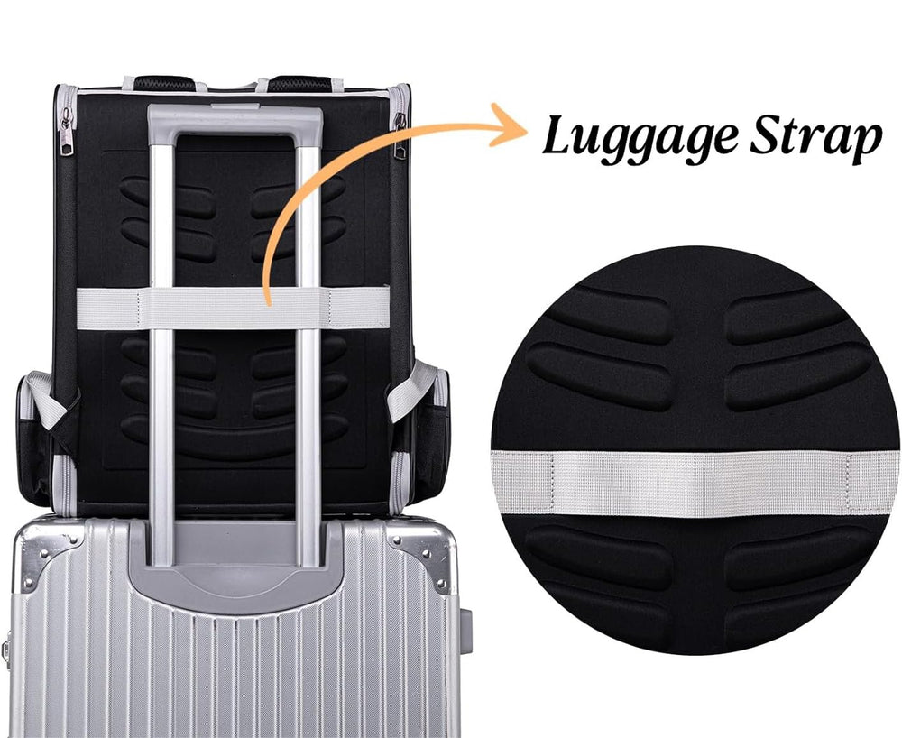 Pollason cat backpack removable mat, keeps interior clean with easy washing.