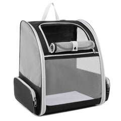 Pollason cat backpack side view, ideal for hiking with small pets up to 15 lbs.
