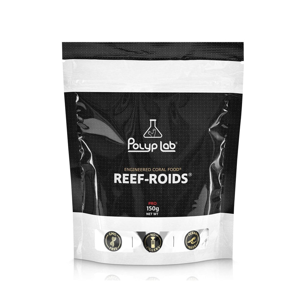 Polyp Lab Reef-Roids bottle for reef tanks promoting coral feeding and growth