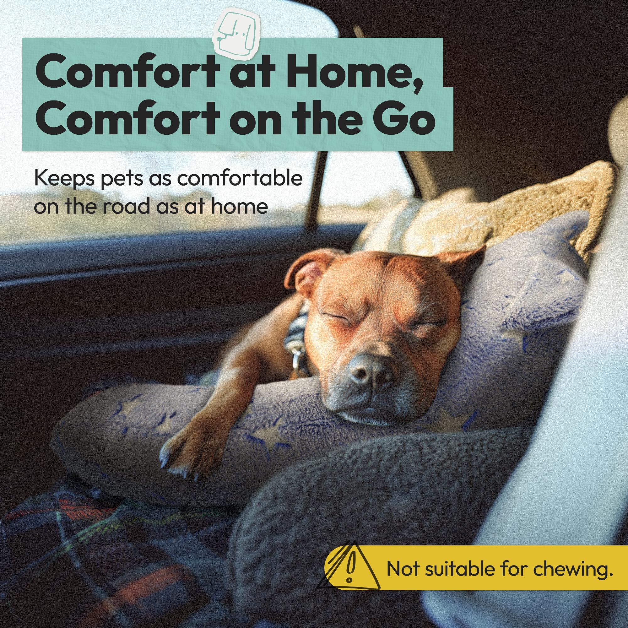 POMESEA versatile dog bed pillow creates a cozy spot anywhere.