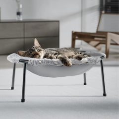 POMESEA elevated cat bed glow-in-the-dark fabric for night lounging