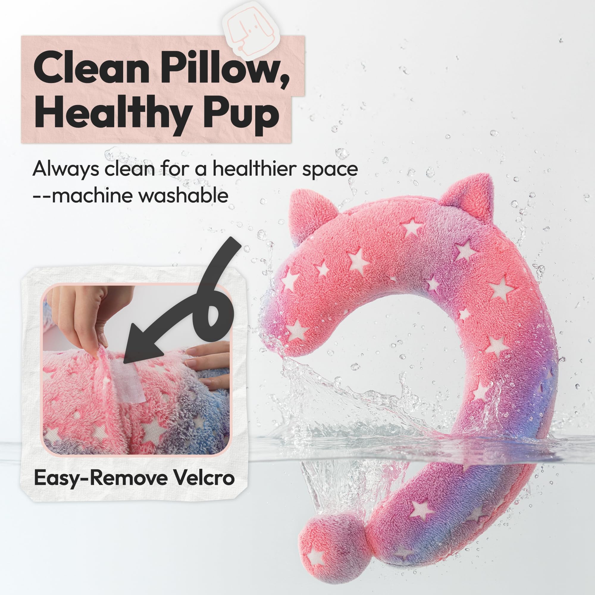 POMESEA glow pink pillow brightens nights for restful visits.