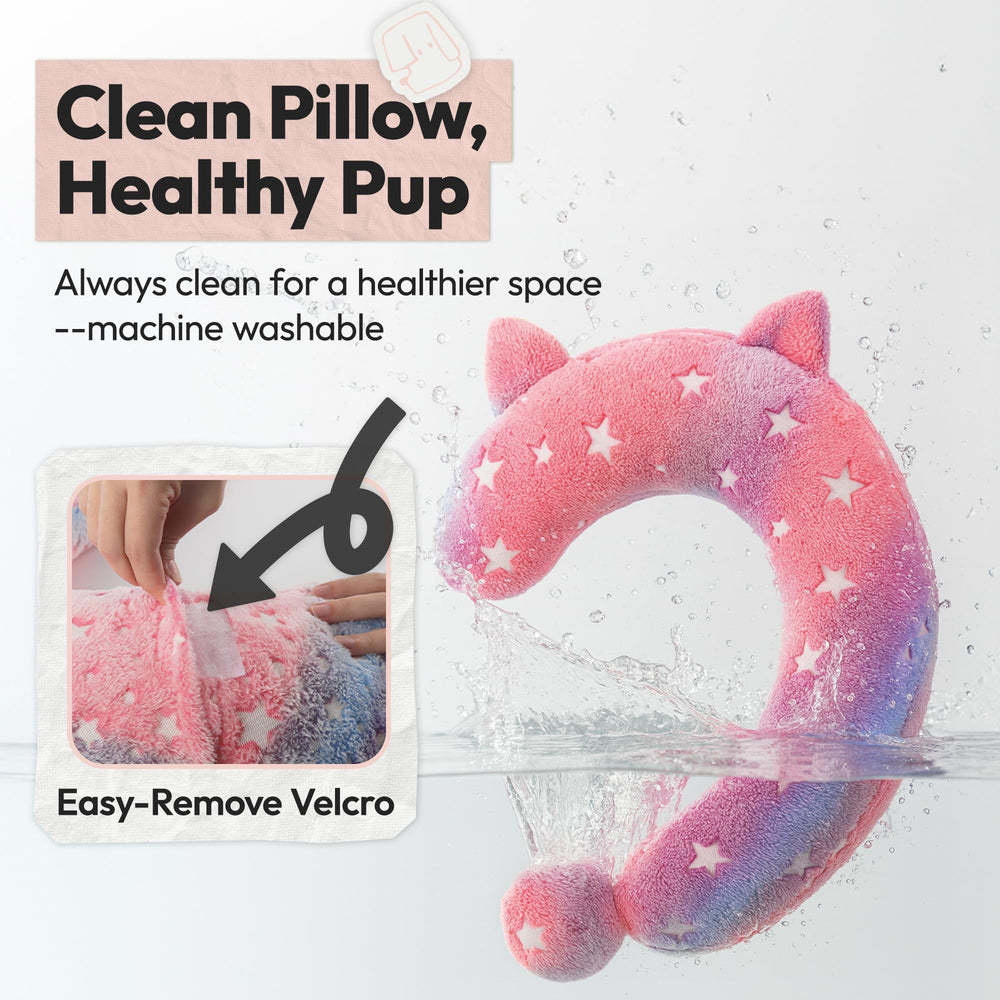 POMESEA glow pink pillow brightens nights for restful visits.