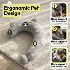 POMESEA soft plush dog bed pillow provides gentle comfort.