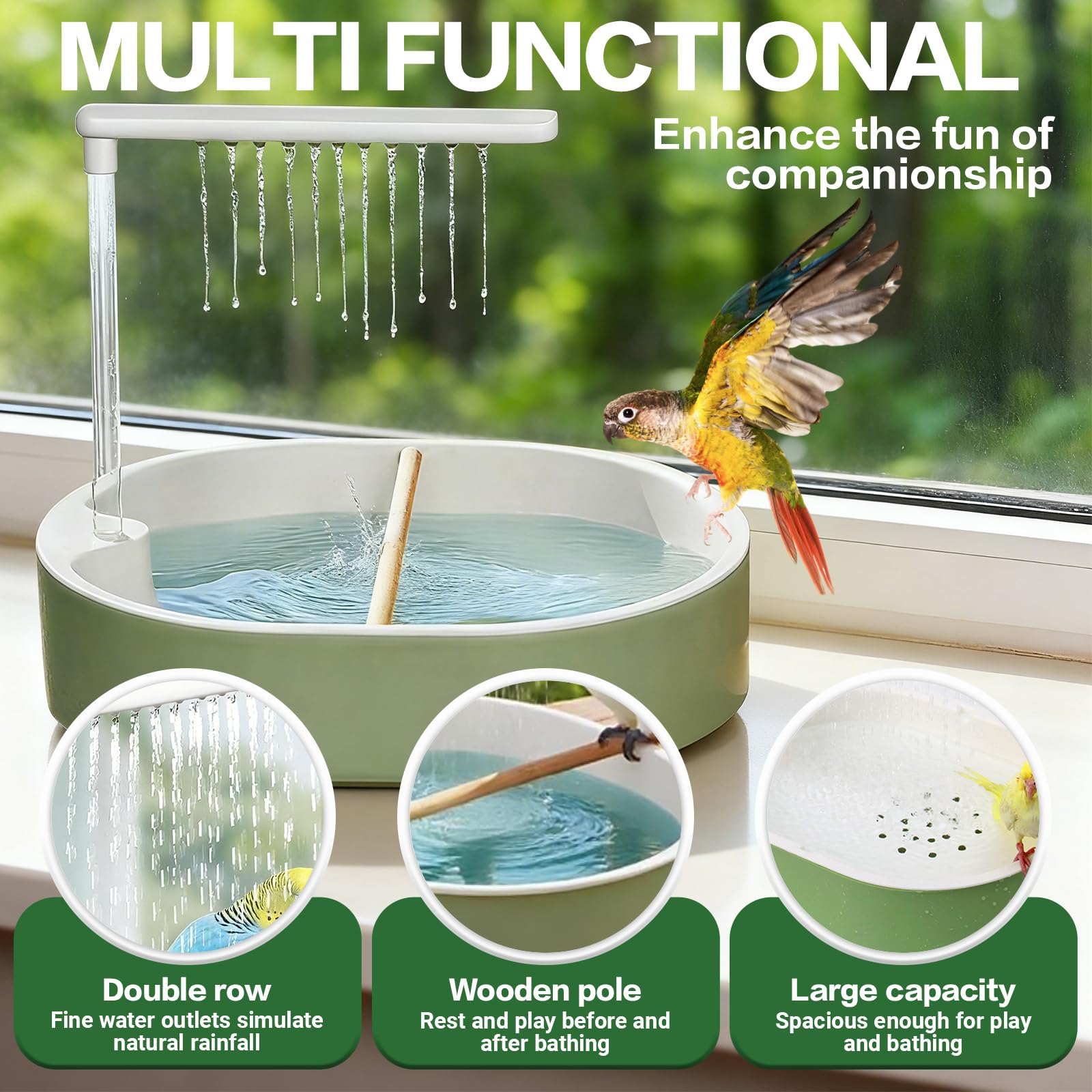 POMFAEE bird bath assembly is quick and straightforward for busy homes.