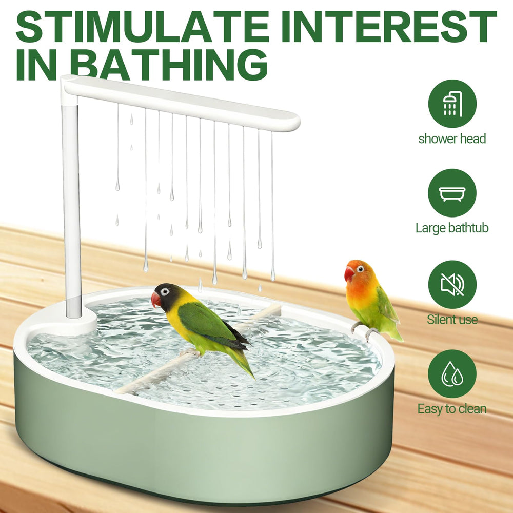 POMFAEE chewproof bird bath stays durable during lively bath time.