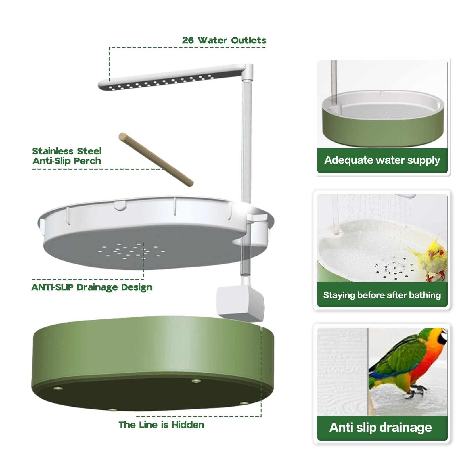 POMFAEE easy-clean bath accessory simplifies setup and maintenance.