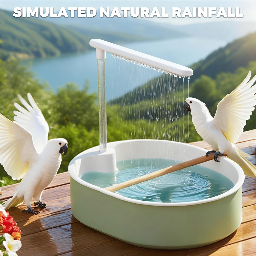POMFAEE running-water bath display invites birds to bathe and play.