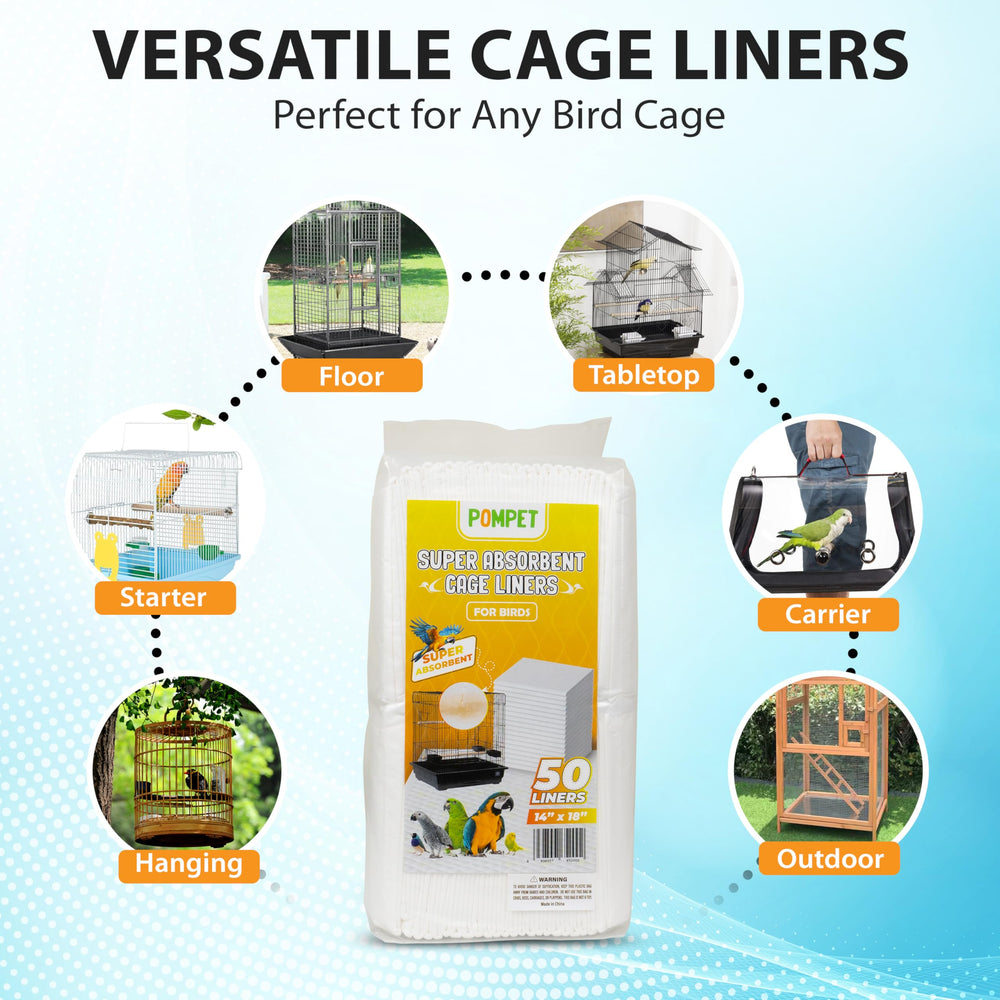 POMPET easy-cleanup liners fold and discard after use.