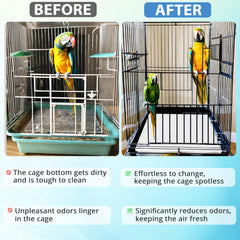 POMPET super-absorbent inner layer absorbs moisture for a drier cage.