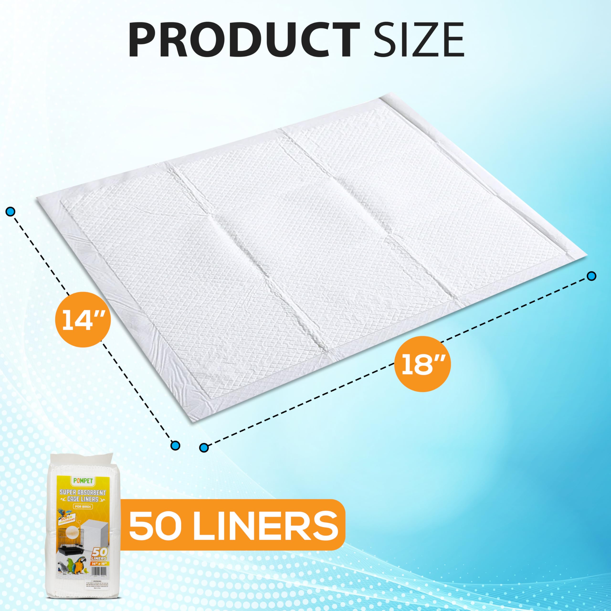 POMPET under-grate setup simplifies cage hygiene between cleanings.