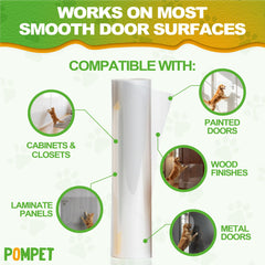 POMPET residue-free adhesive film on a surface demonstrates clean removal.