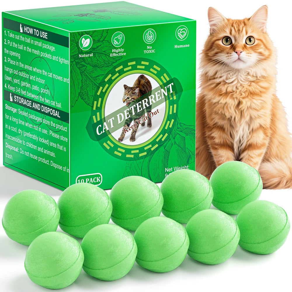 Ponal cat deterrent outdoor ball pack keeps cats away from gardens.