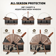 PONEISH removable all-season liner keeps pets comfortable year round.