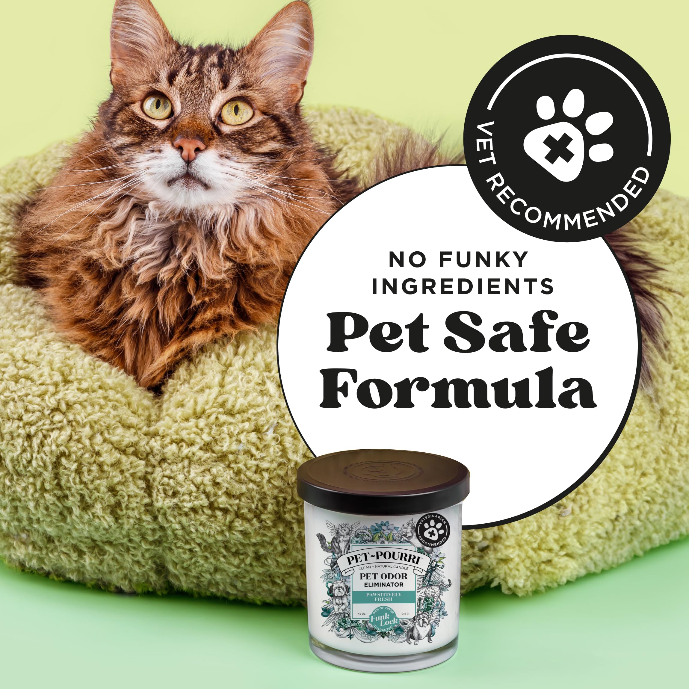 Poo-Pourri Pawsitively Fresh pet candle in glass vessel neutralizes odors for a cleaner home
