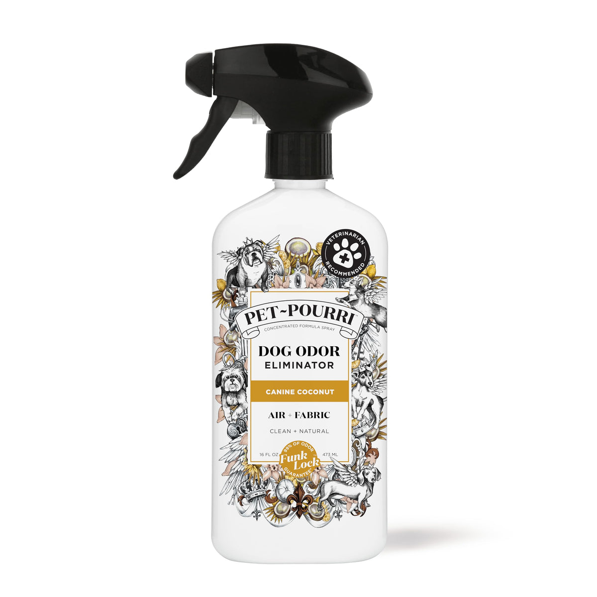 Poo-Pourri Pet-Pourri canine coconut bottle freshens pet odors quickly
