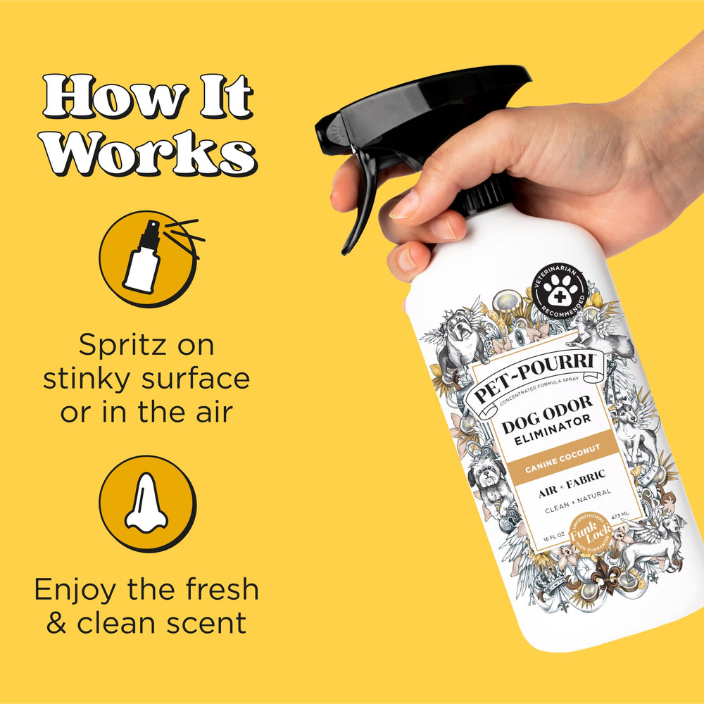 Poo-Pourri Pet-Pourri canine coconut spray mist neutralizes smells in seconds