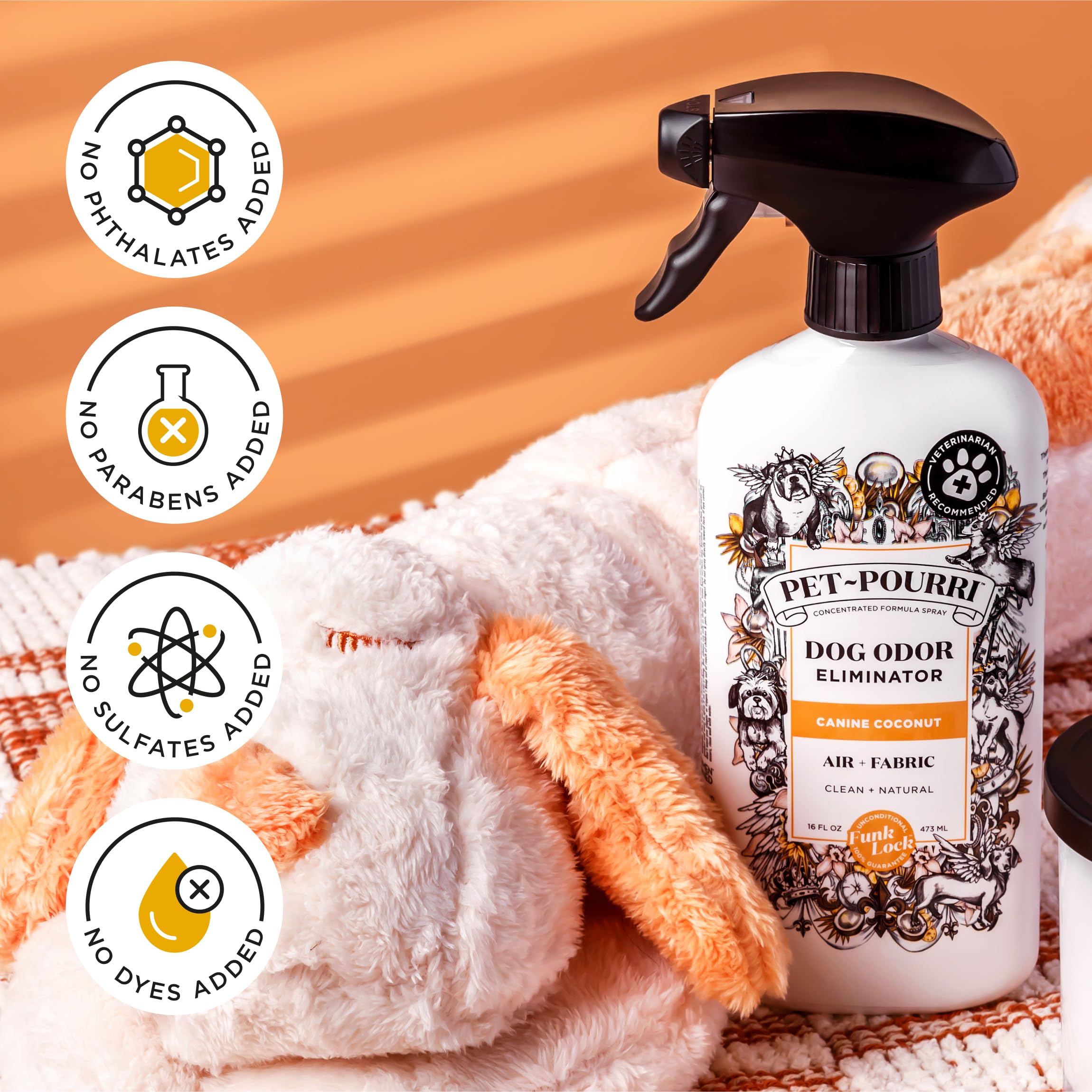 Poo-Pourri Pet-Pourri coconut formula for carpets and rugs odor removal