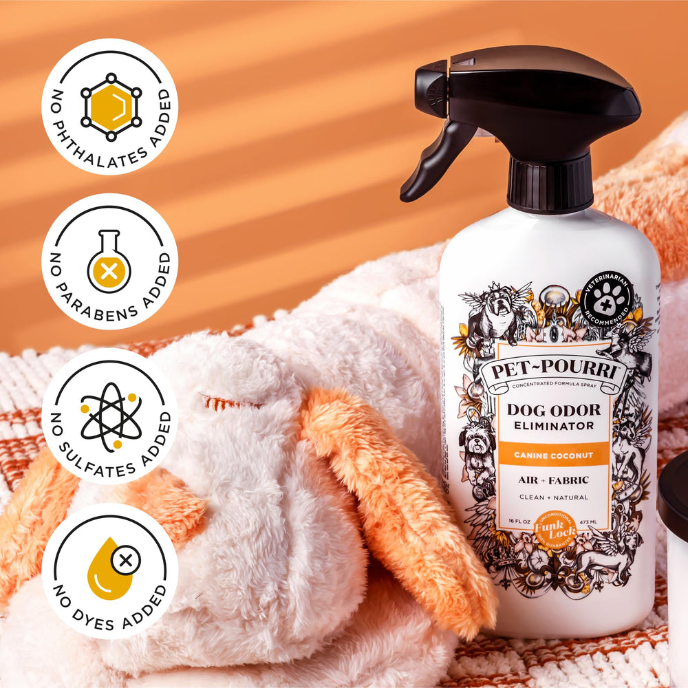 Poo-Pourri Pet-Pourri coconut formula for carpets and rugs odor removal