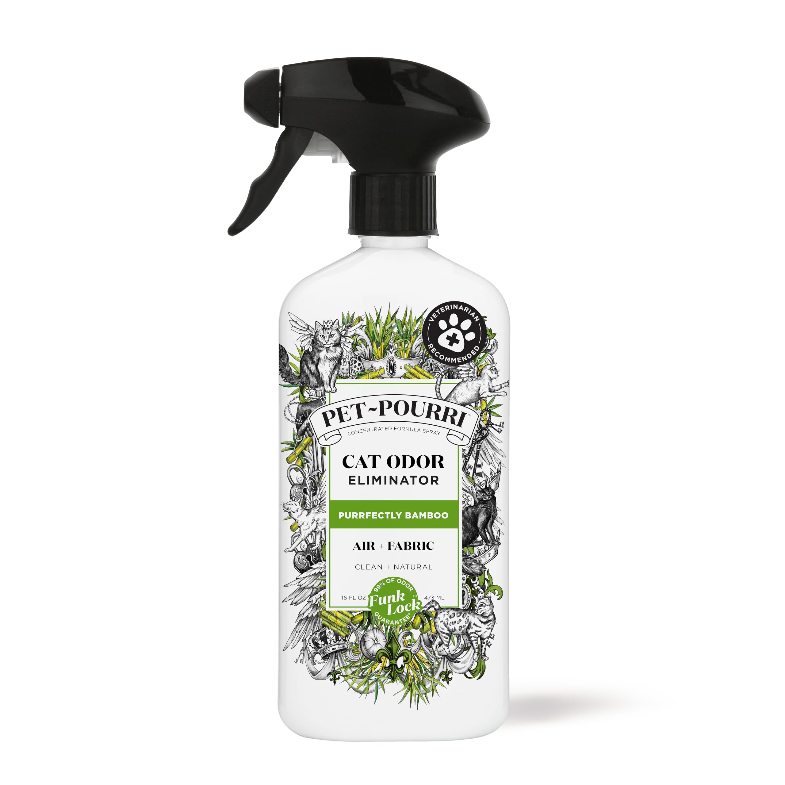 Poo-Pourri Purrfectly Bamboo air deodorizer freshens air and neutralizes odors.