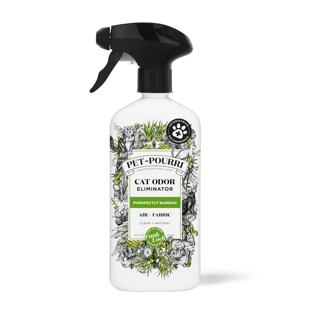 Poo-Pourri Purrfectly Bamboo air deodorizer freshens air and neutralizes odors.