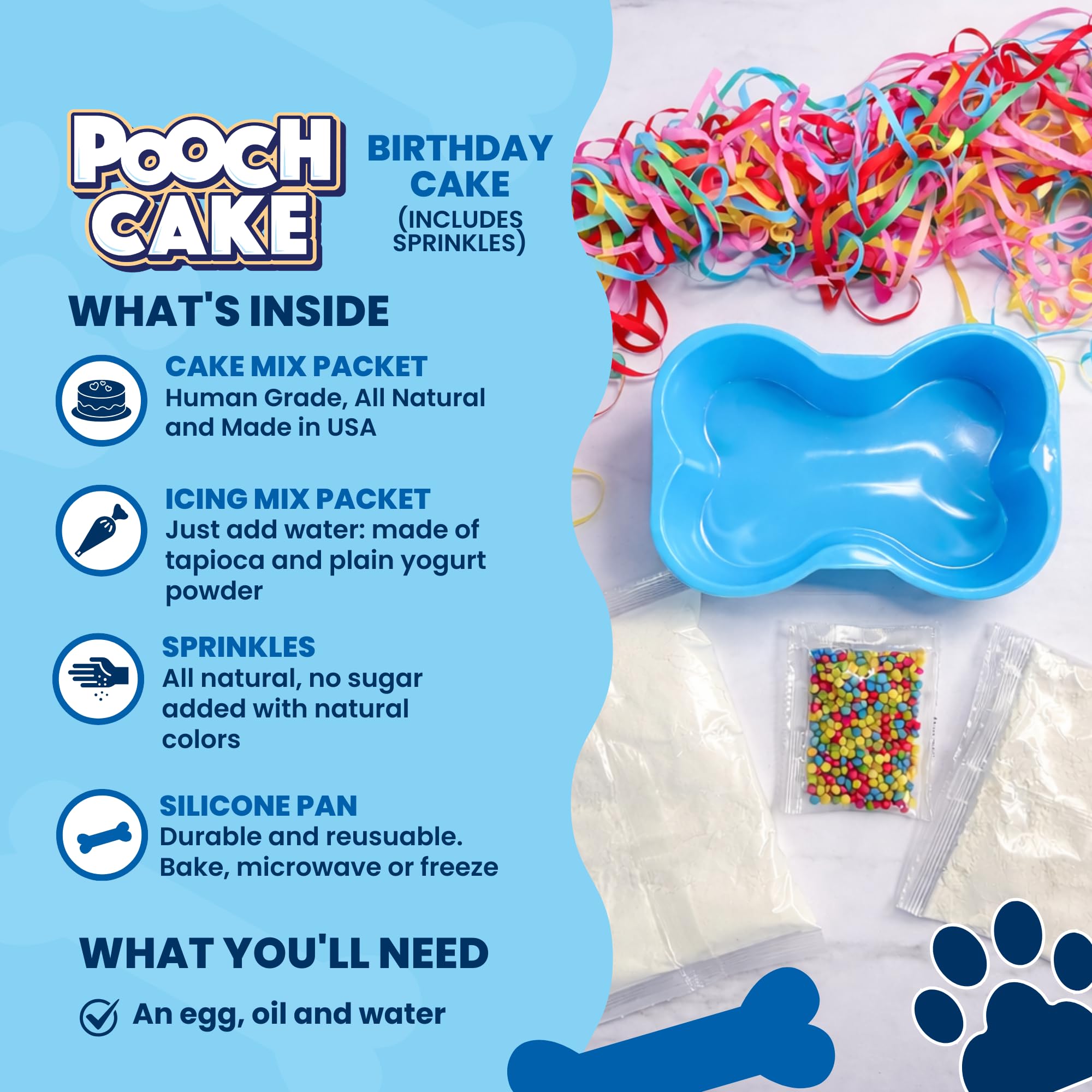 Pooch Cake microwavable cake prep—ready in minutes for birthdays.