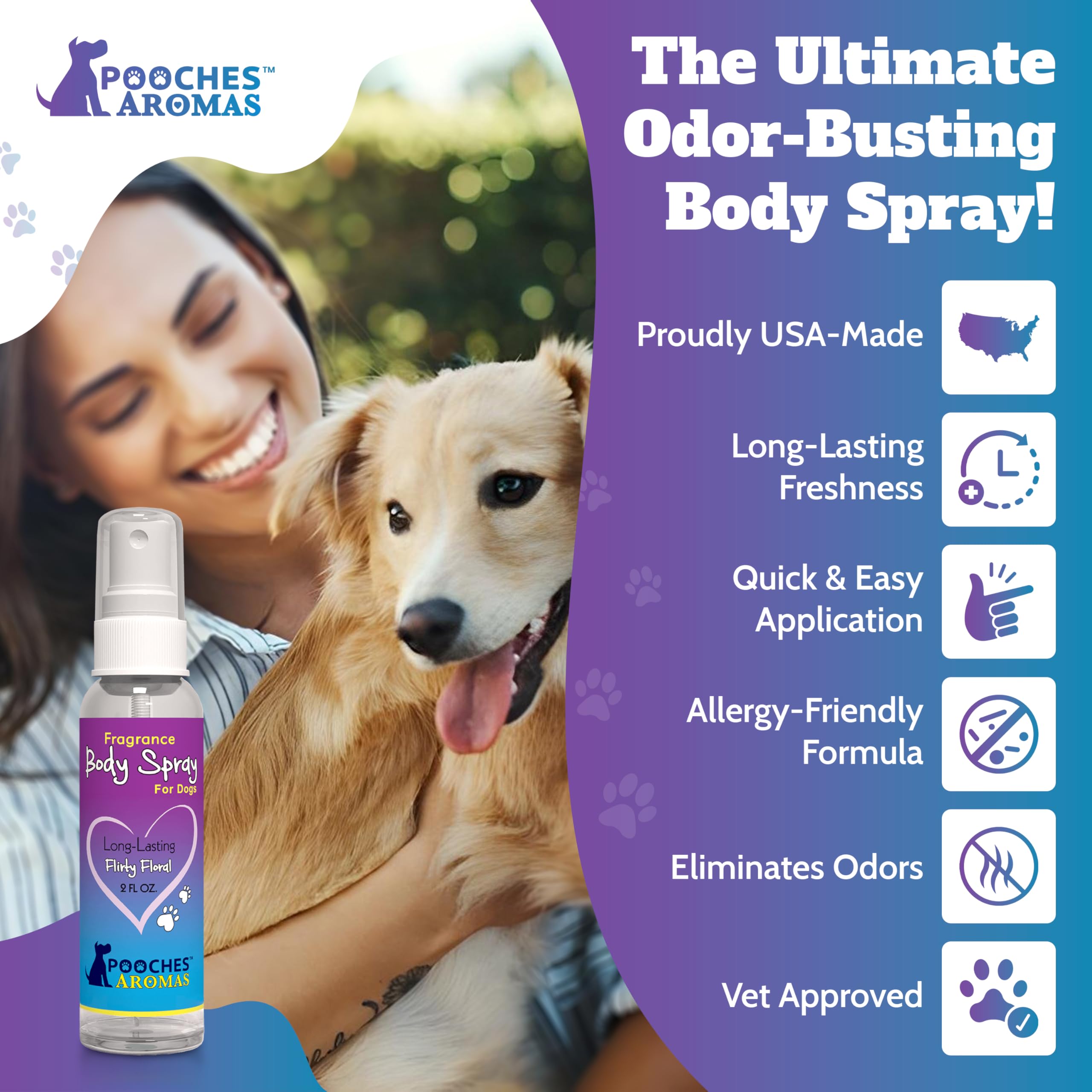 Pooches Aromas natural dog cologne salon finish for grooming quality fragrance