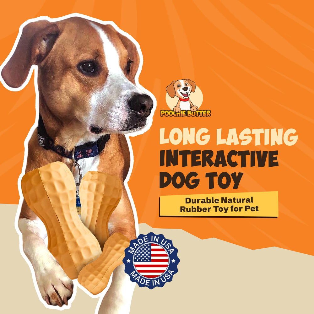 Poochie Butter dog chew toy for aggressive chewers keeps dogs engaged