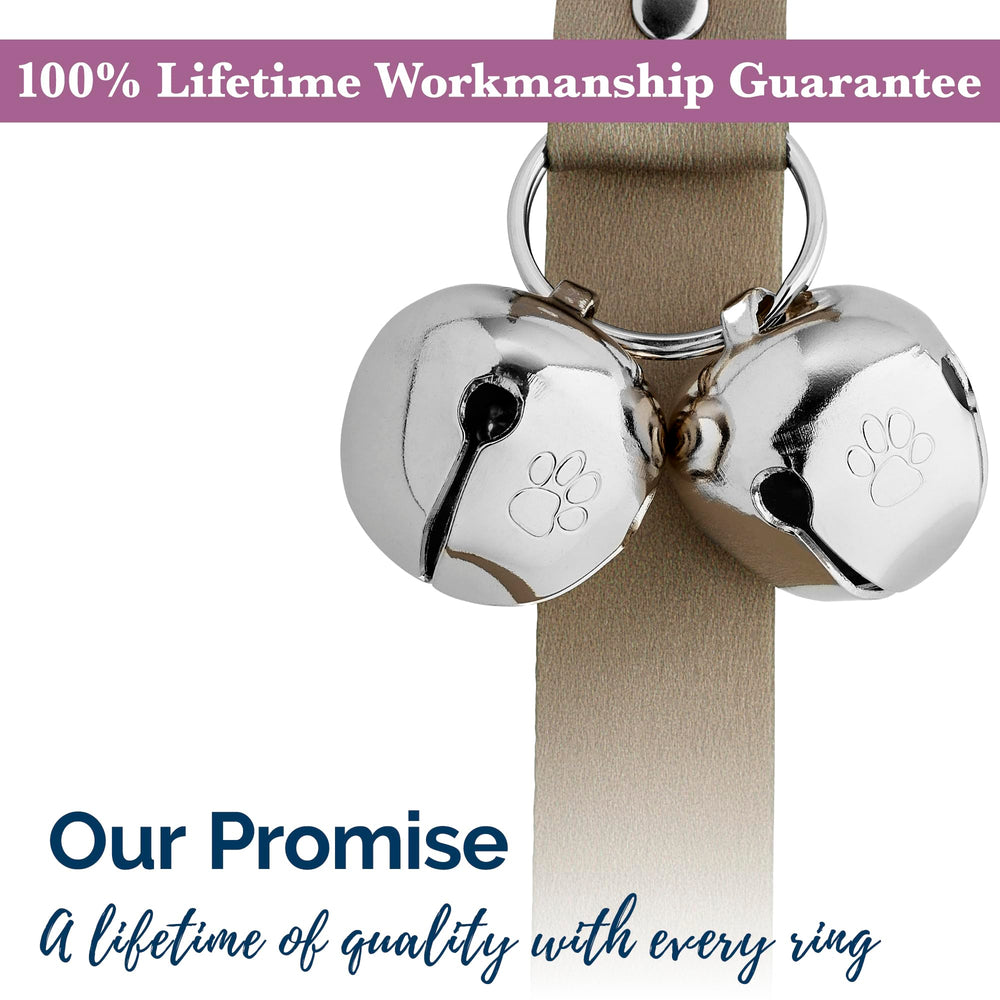 PoochieBells paw-safe bell design reduces snag risk for growing dogs.