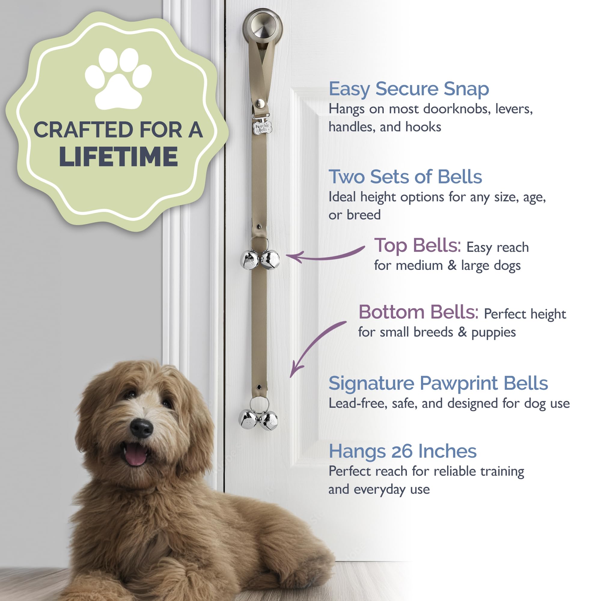 PoochieBells training method included with step-by-step guidance for puppy potty training.