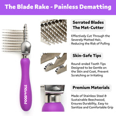 Poodoodle beechwood ergonomic handle for comfortable grooming sessions