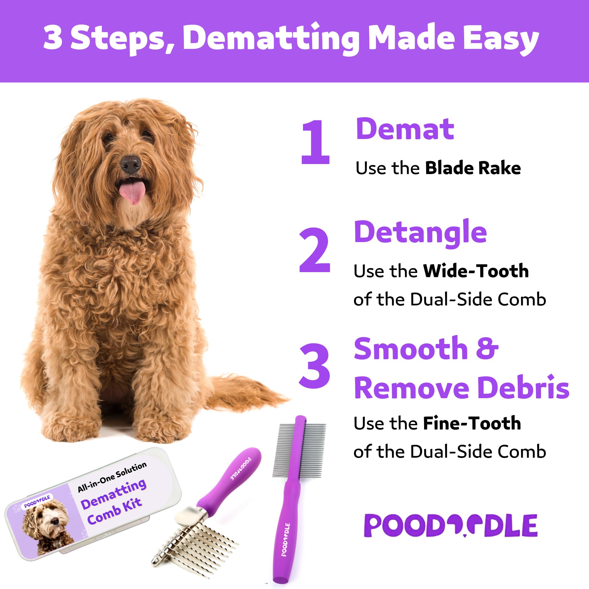 Poodoodle safe gentle blades for all coats dogs and cats