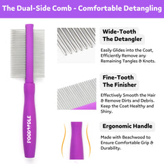 Poodoodle stainless steel blades and teeth for durability and easy cleaning