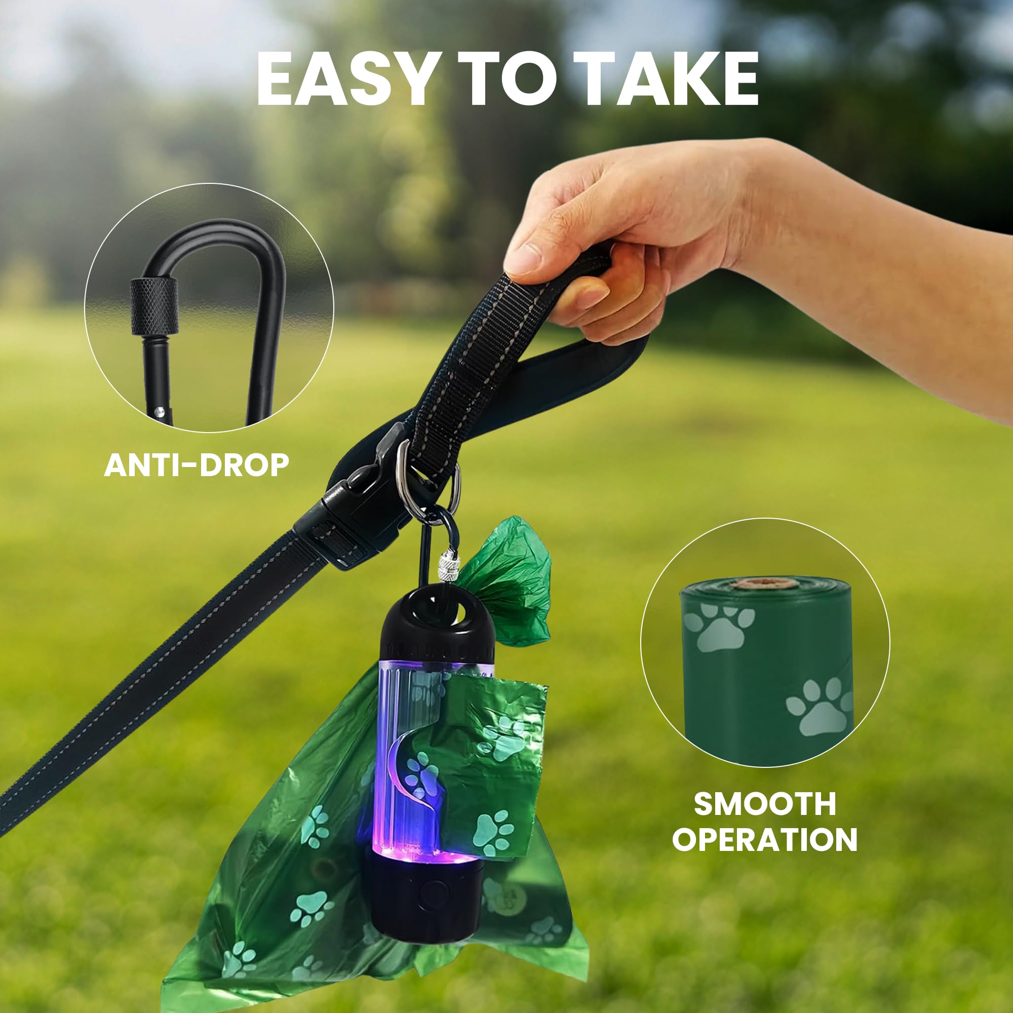 Poop Mate USB-C rechargeable battery for long outings