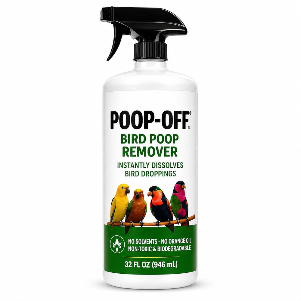 Poop-Off 32oz bottle for quick bird droppings removal and easy application.