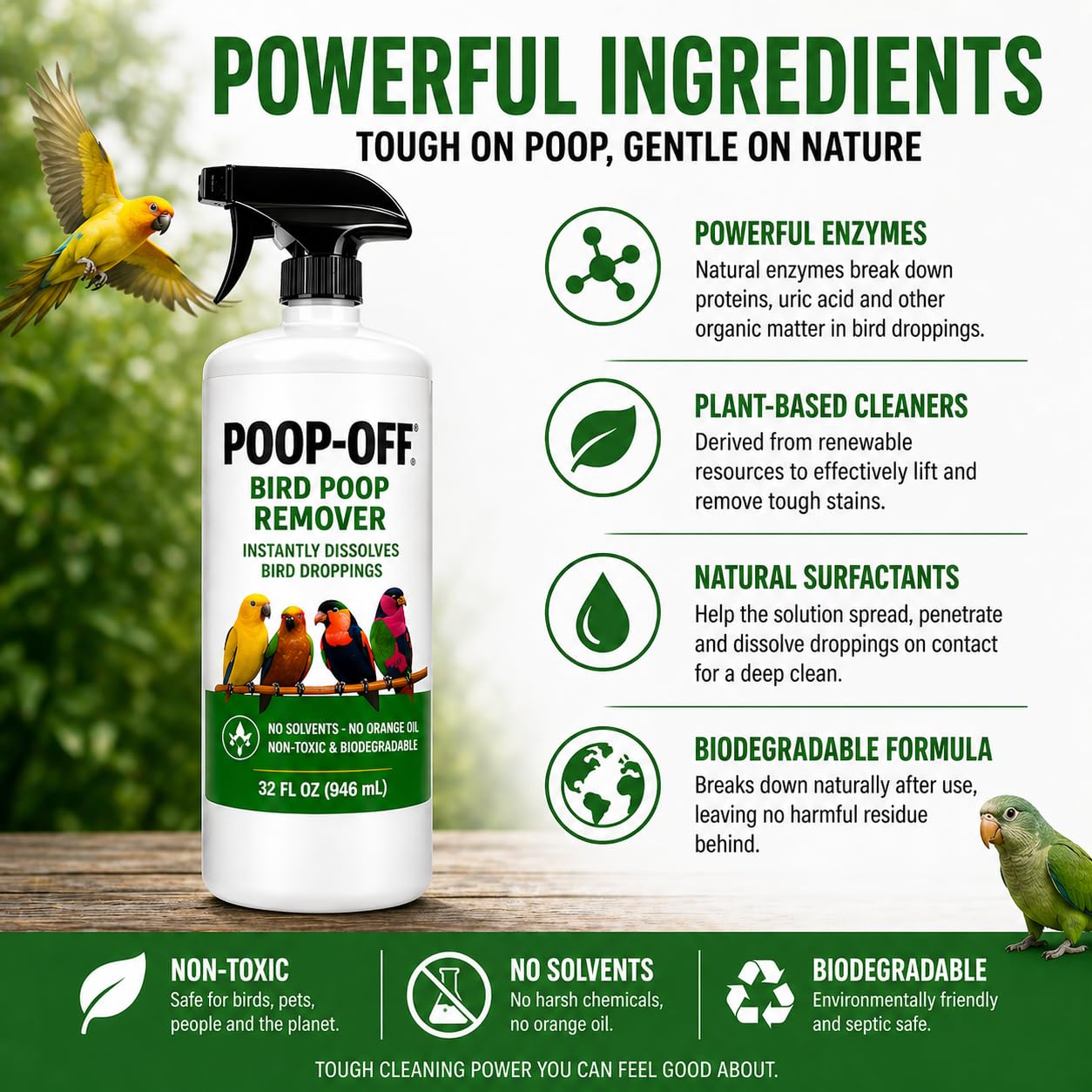 Updated Poop-Off packaging with a refreshed label design.