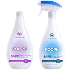 POOPH bottle pour shows fragrance-free odor control for quick use.