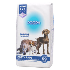 POOPH Potty Pads with absorbent top layer help keep floors clean.