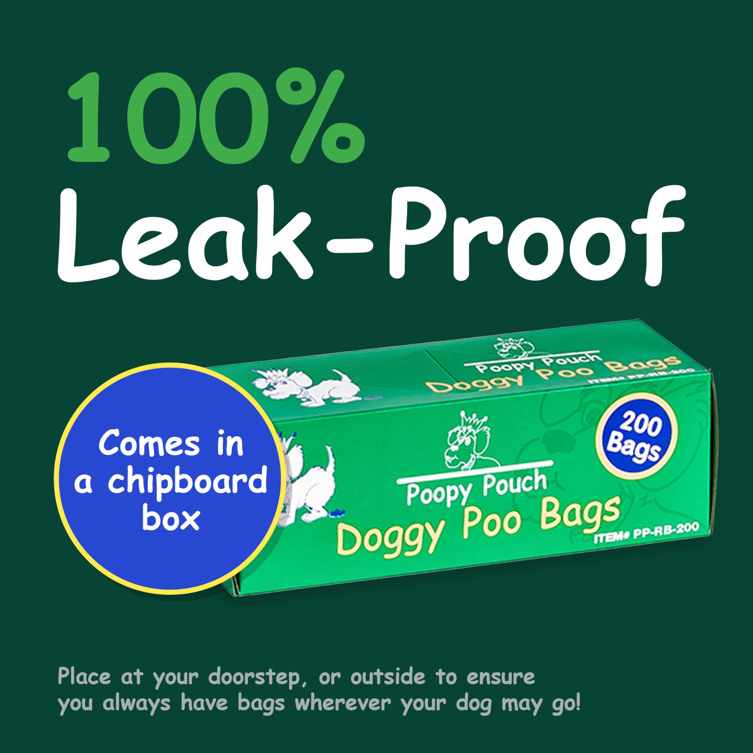 Poopy Pouch durable chipboard packaging for easy dispenser loading