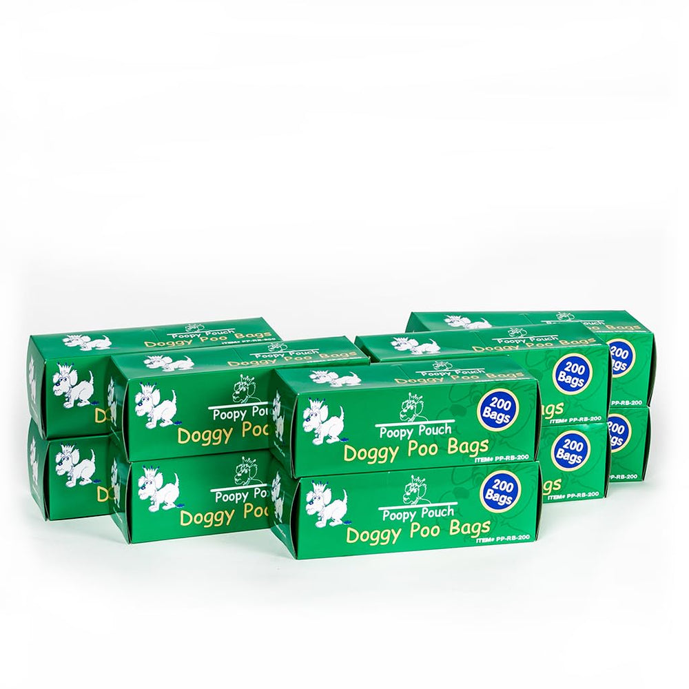 Poopy Pouch universal bags fit most dispensers for easy cleanup